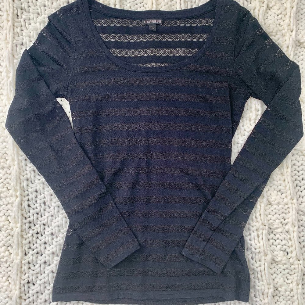 Black Top w Mesh Design